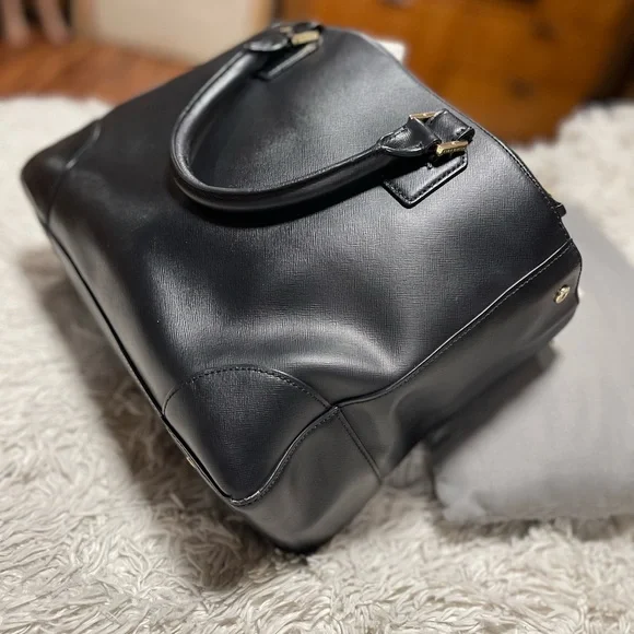 TORY BURCH"Bag Tote Leather Purse-Black - Picture 14 of 16